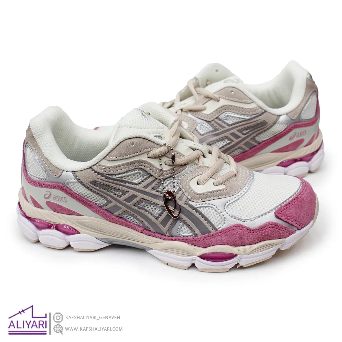 کفش زنانه آسیکس ژل Asics GEL رنگ کرم صورتی | ویتنام