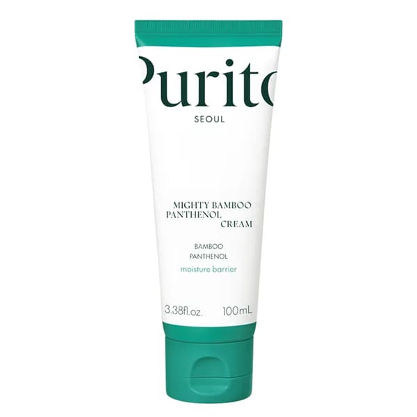 کرم مرطوب کننده و ترمیم کننده بامبو و پنتنول پیوریتو مدل Purito Mighty Bamboo Panthenol حجم 100 میلی لیتر