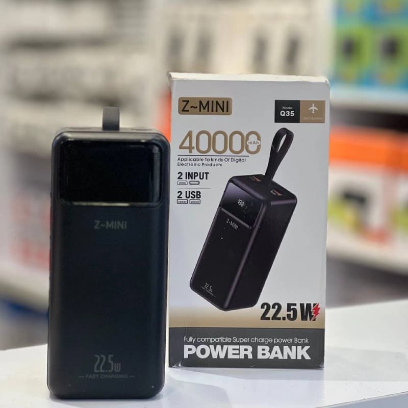 پاوربانک 40000 میلی آمپر Z-MINI مدل Q35