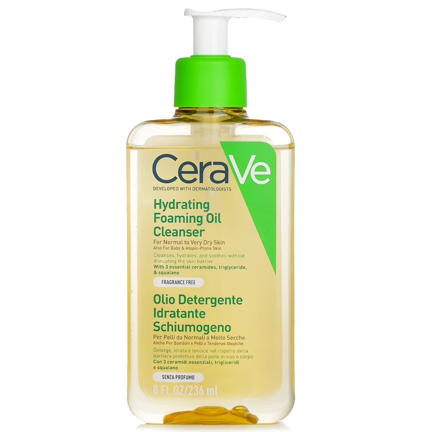 شوینده روغنی فومی و آبرسان سراوی مدل Cerave Hydrating Foaming Oil Cleanser