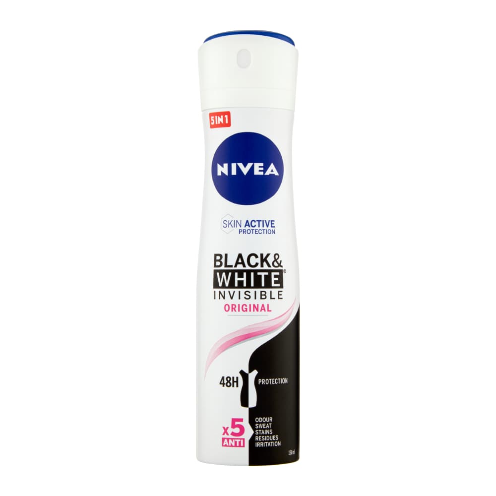 اسپری ضد تعریق زنانه نیوآ Nivea مدل Black And White Invisible Original