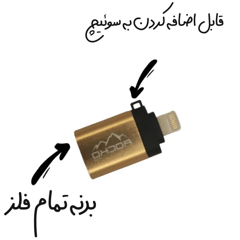 مبدل لایتنینگ OTG روکو پلاس مدل RP-IG103i — تصویر ۶