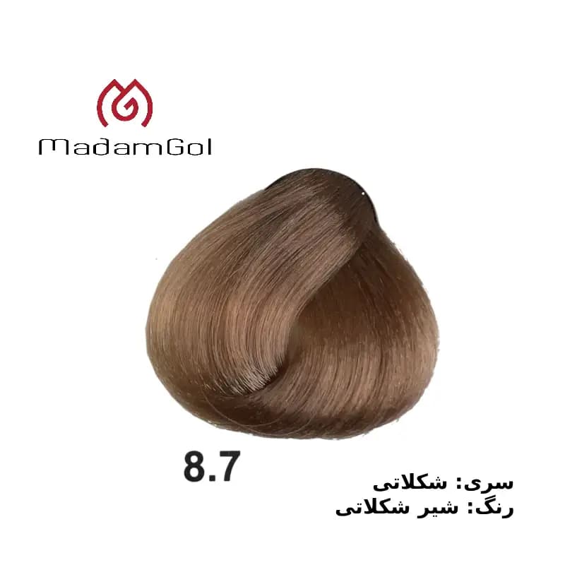رنگ مو دوماسی سری شکلاتی شماره ۸/۷ شیر شکلاتی حجم ۱۲۰ml — تصویر ۳