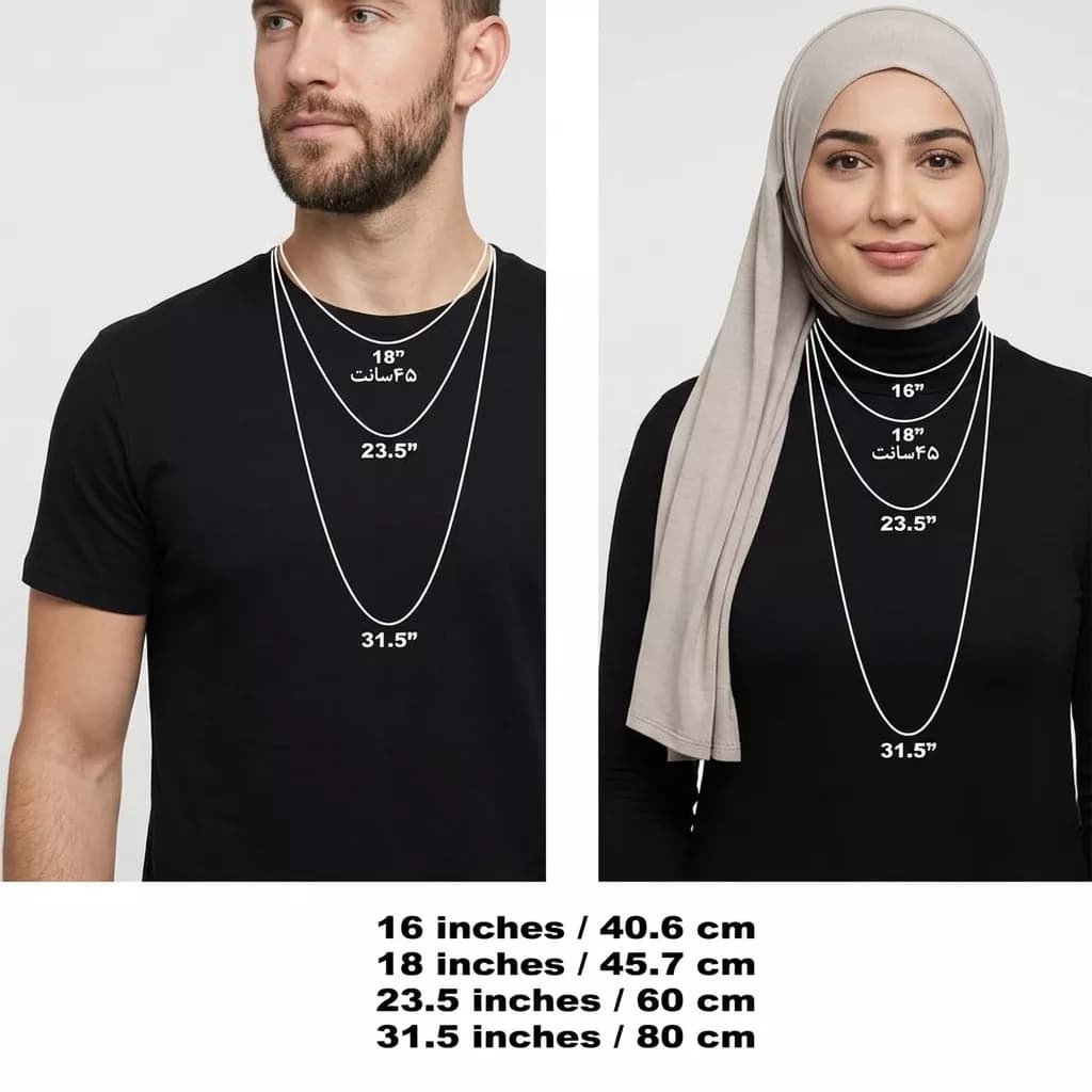 گردنبند حرف انگلیسی B کد 103249 — تصویر ۳