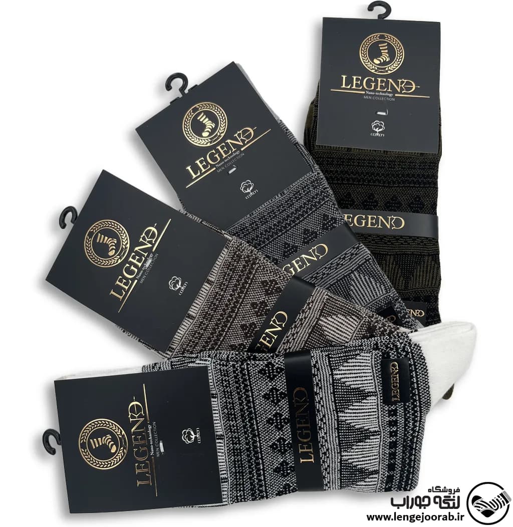 جوراب مردانه دوفس نخ پنبه ای برند لجند کد 3238 پک 12 جفتی