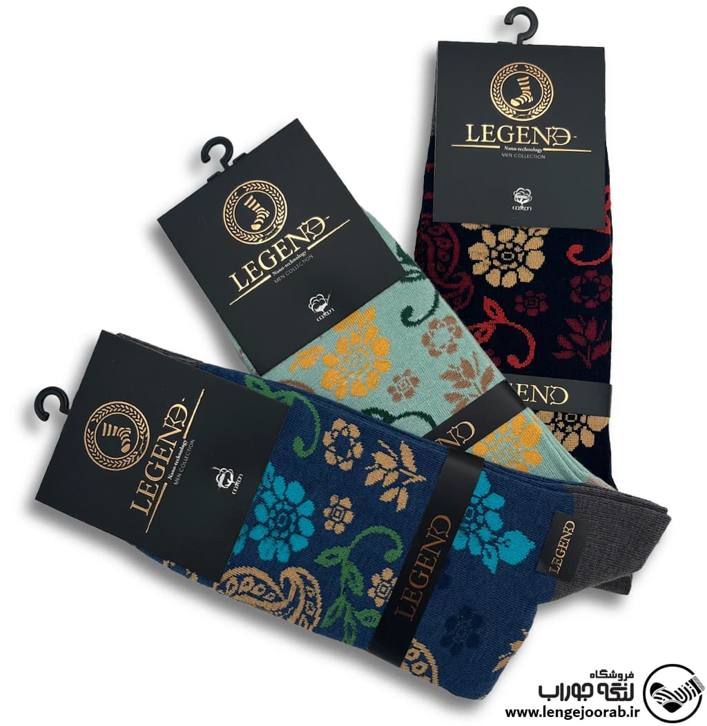 جوراب مردانه ساقدار نخ پنبه ای برند لجند کد GOL پک شش جفتی — تصویر ۳