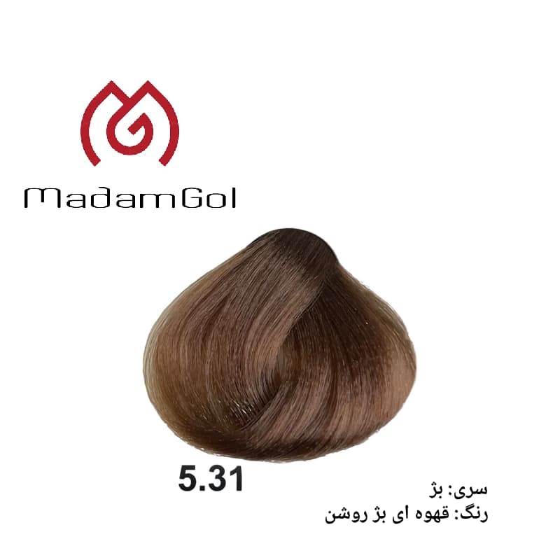 رنگ مو دوماسی سری بژ شماره ۵/۳۱ قهوه ای بژ روشن حجم ۱۲۰ml — تصویر ۳