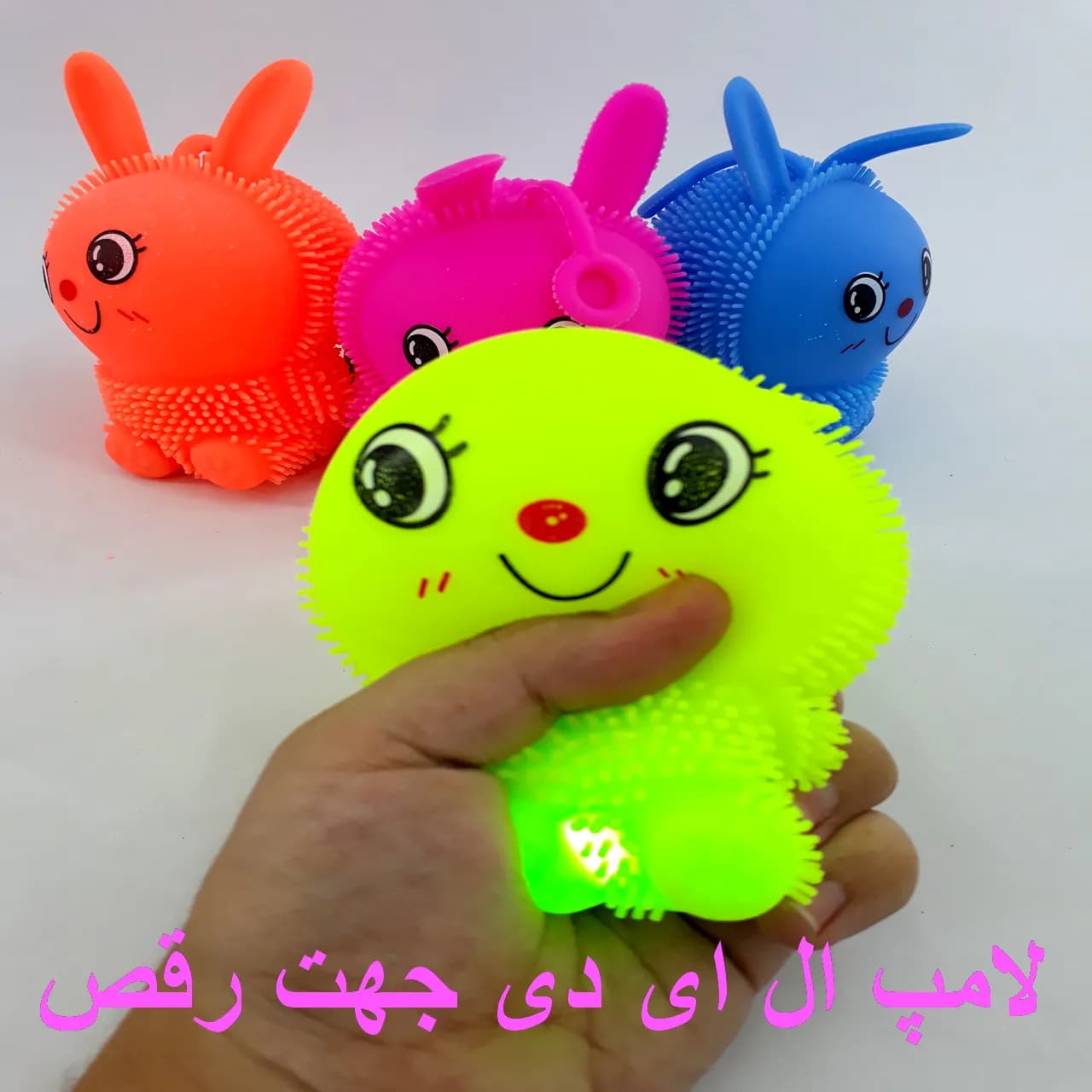 فیجت سوزنی چراغ‌دار مدل خرگوش | اسباب‌بازی ضد استرس و آرامش‌بخش کودکان — تصویر ۶