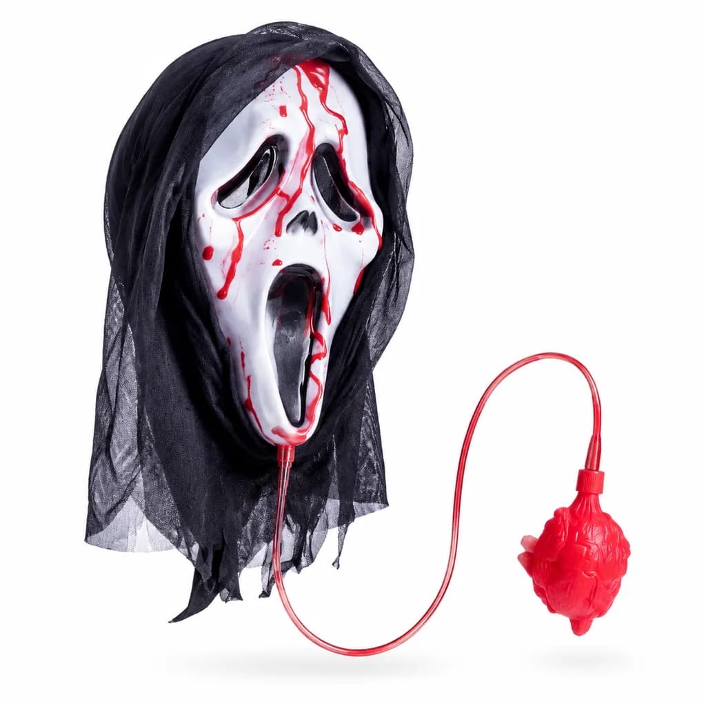 ماسک جیغ خون‌ریزی‌کننده | ماسک Scream همراه با پمپ خون مصنوعی