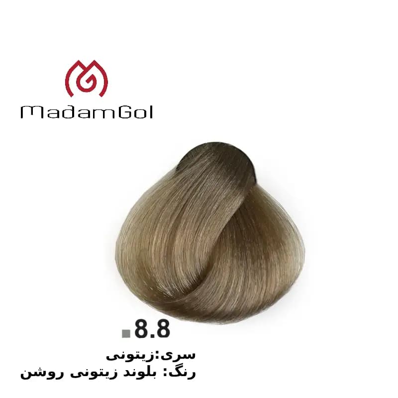 رنگ مو دوماسی سری زیتونی شماره ۸/۸ بلوند زیتونی روشن حجم ۱۲۰ml — تصویر ۳