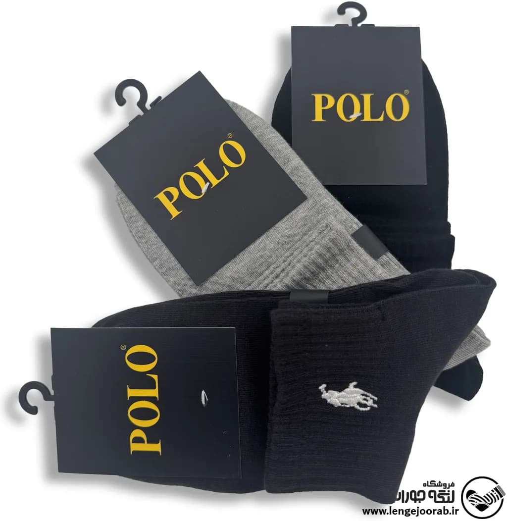 جوراب مردانه نیم ساق نخ پنبه ای کژوال پولو کد PO-01 پک سه تایی