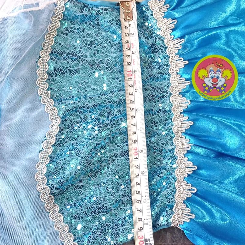 کاستوم پرنسس السا فروزن دخترانه | لباس فانتزی با تاج و شنل — تصویر ۸