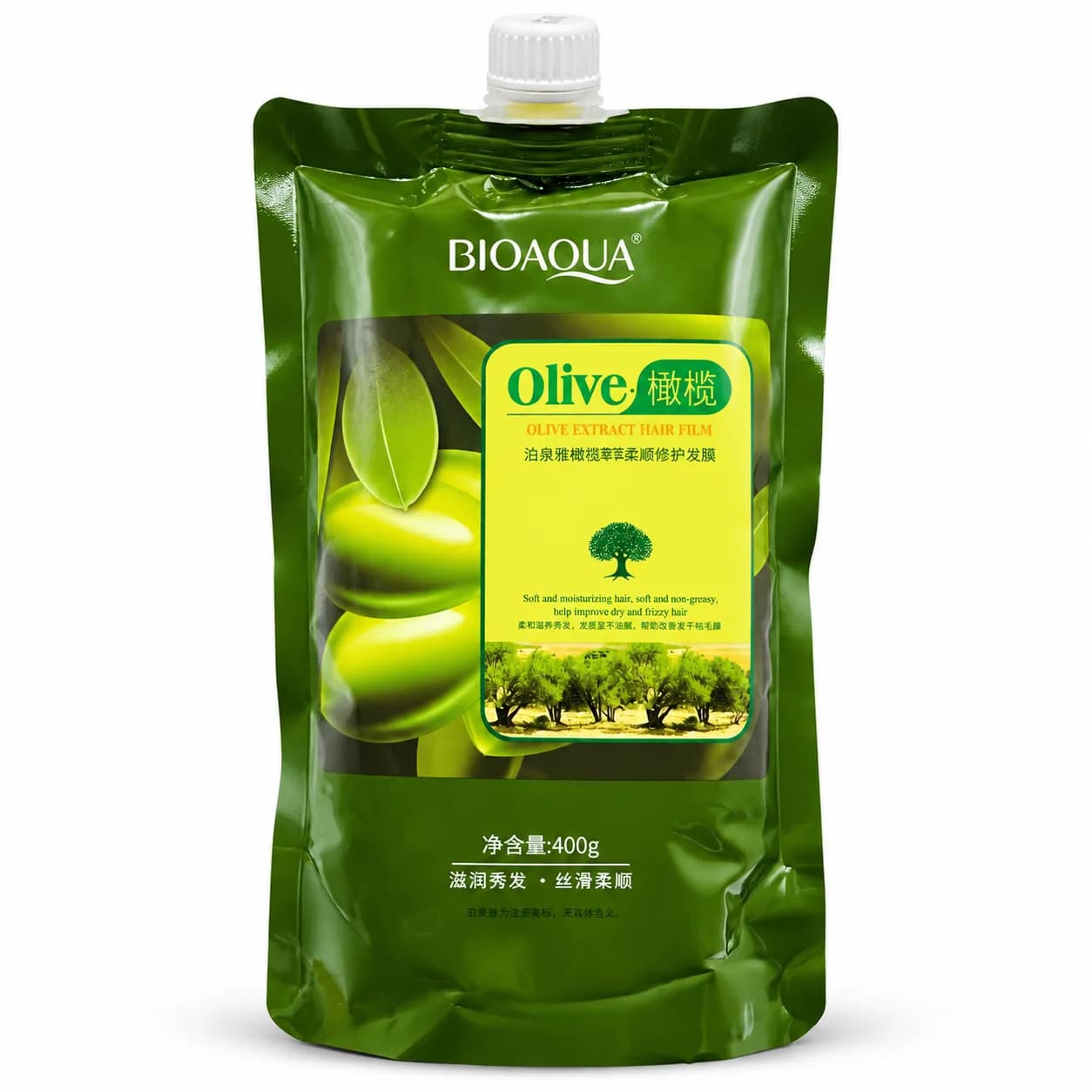 ماسک مو زیتون بیوآکوا BIOAQUA حجم 400 گرم