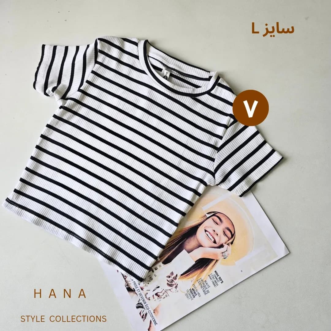 تیشرت کراپ رینگی — تصویر ۴