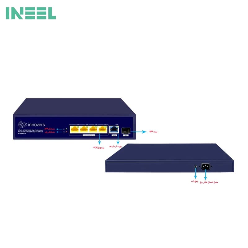 سوئیچ 4 پورت POE اینوورس مدل IN-1004GP-1C Desktop — تصویر ۵