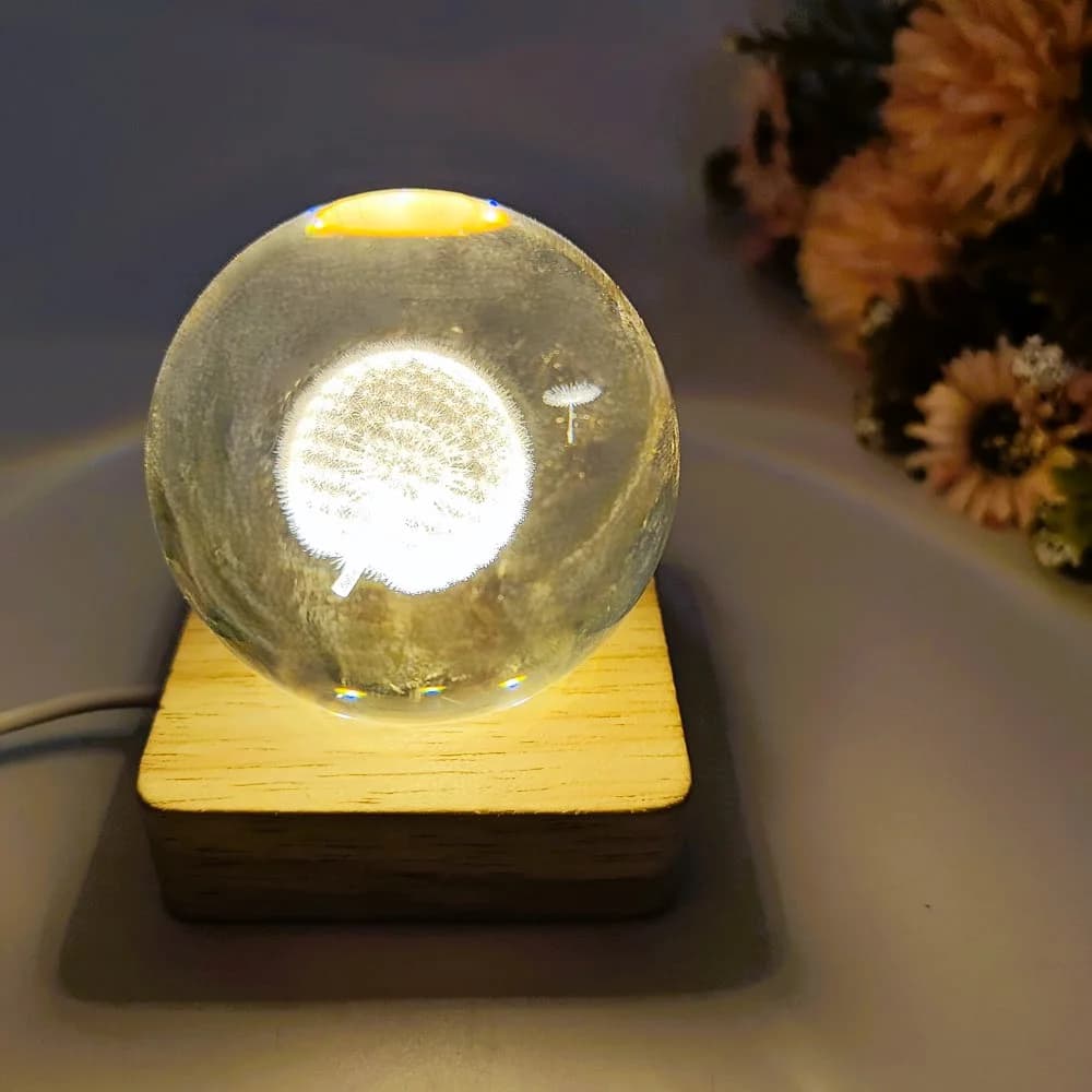 گوی کریستال شب خواب قطر 6 — تصویر ۴