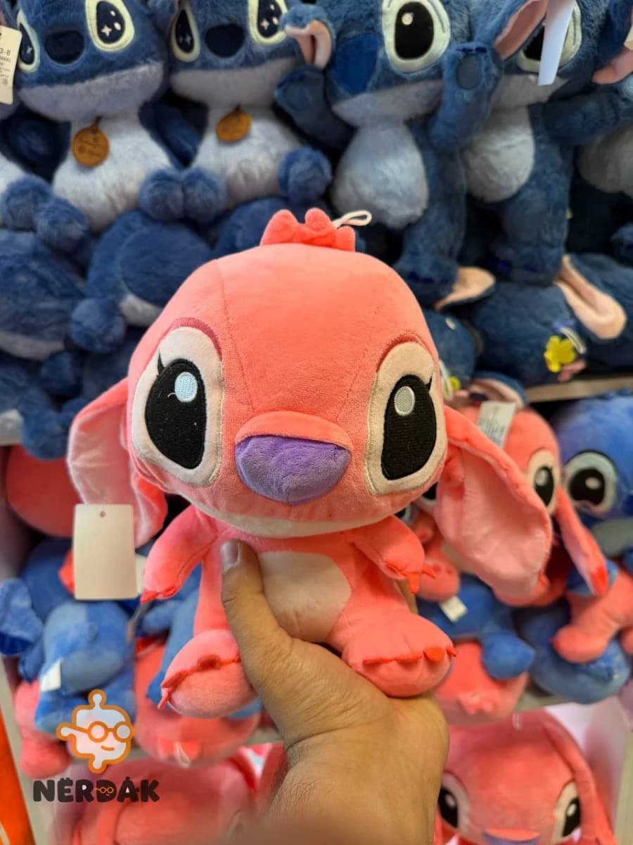 عروسک پولیشی استیچ (Stitch) صورتی – سایز متوسط کد 42134 — تصویر ۲