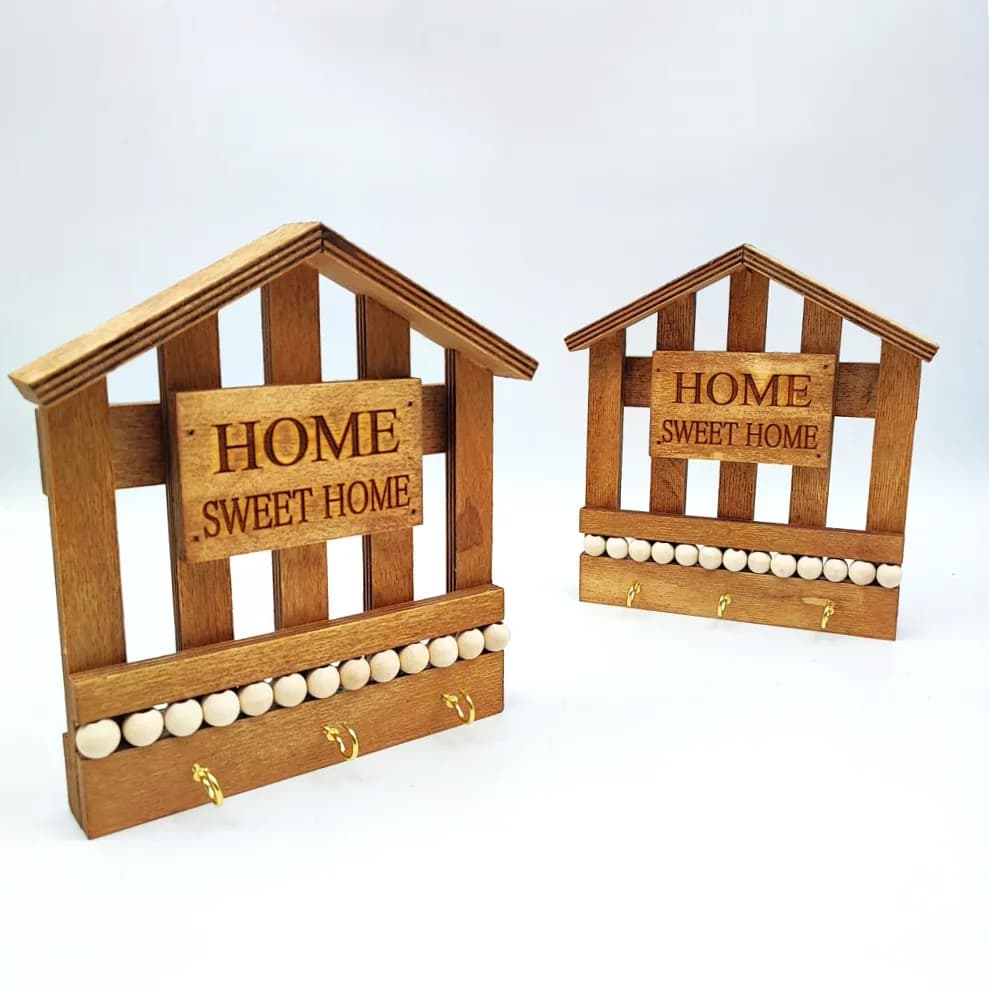 جا کلیدی دیواری چوبی Home
