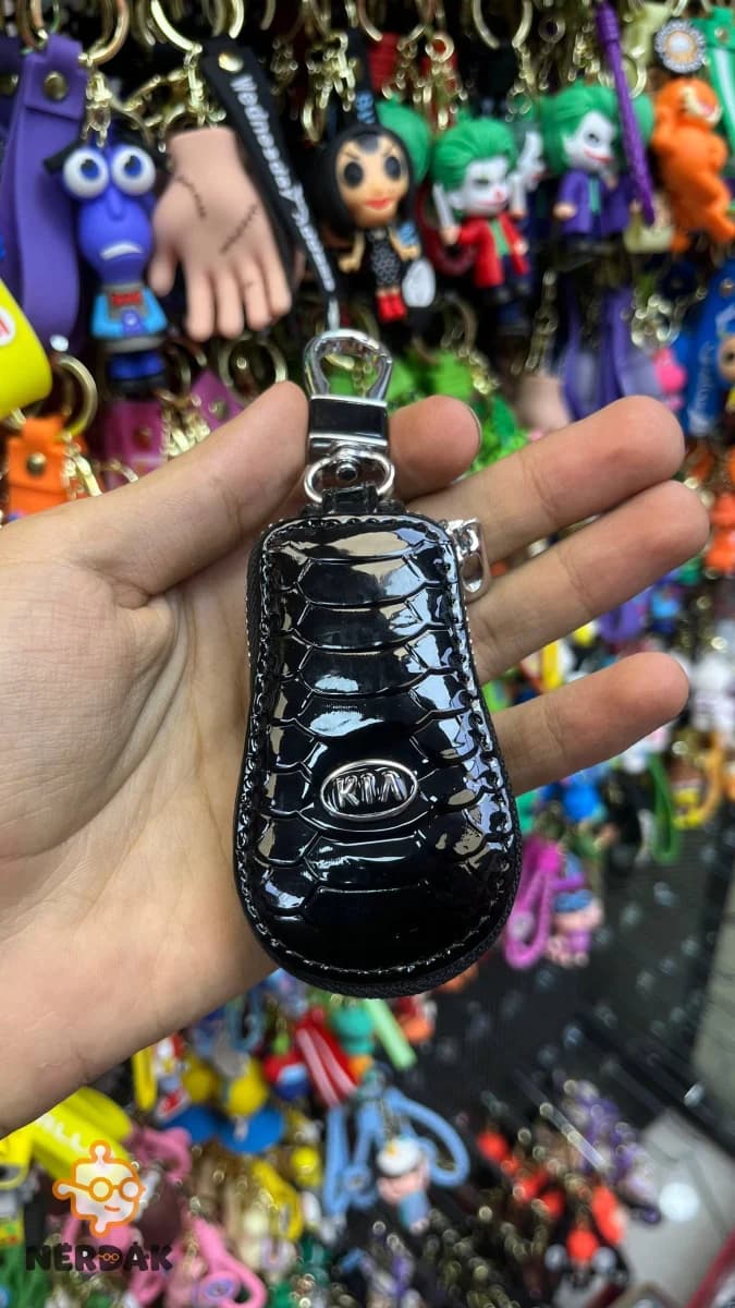 کاور ریموت کی‌لس چرمی پوست ماری براق کیا – مشکی کد 44566 — تصویر ۲