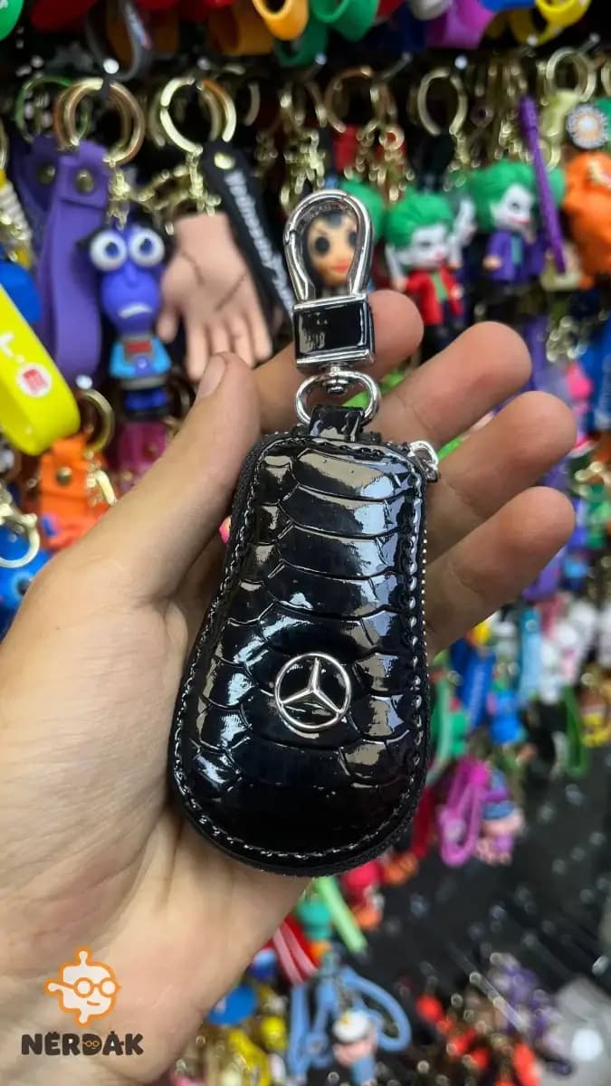 کاور ریموت چرمی پوست ماری براق مرسدس بنز – مشکی کد 74178 — تصویر ۲