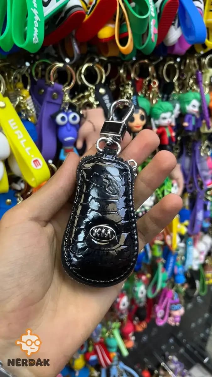 کاور ریموت کی‌لس چرمی پوست ماری کیا (KIA) – مشکی براق کد 42072 — تصویر ۲
