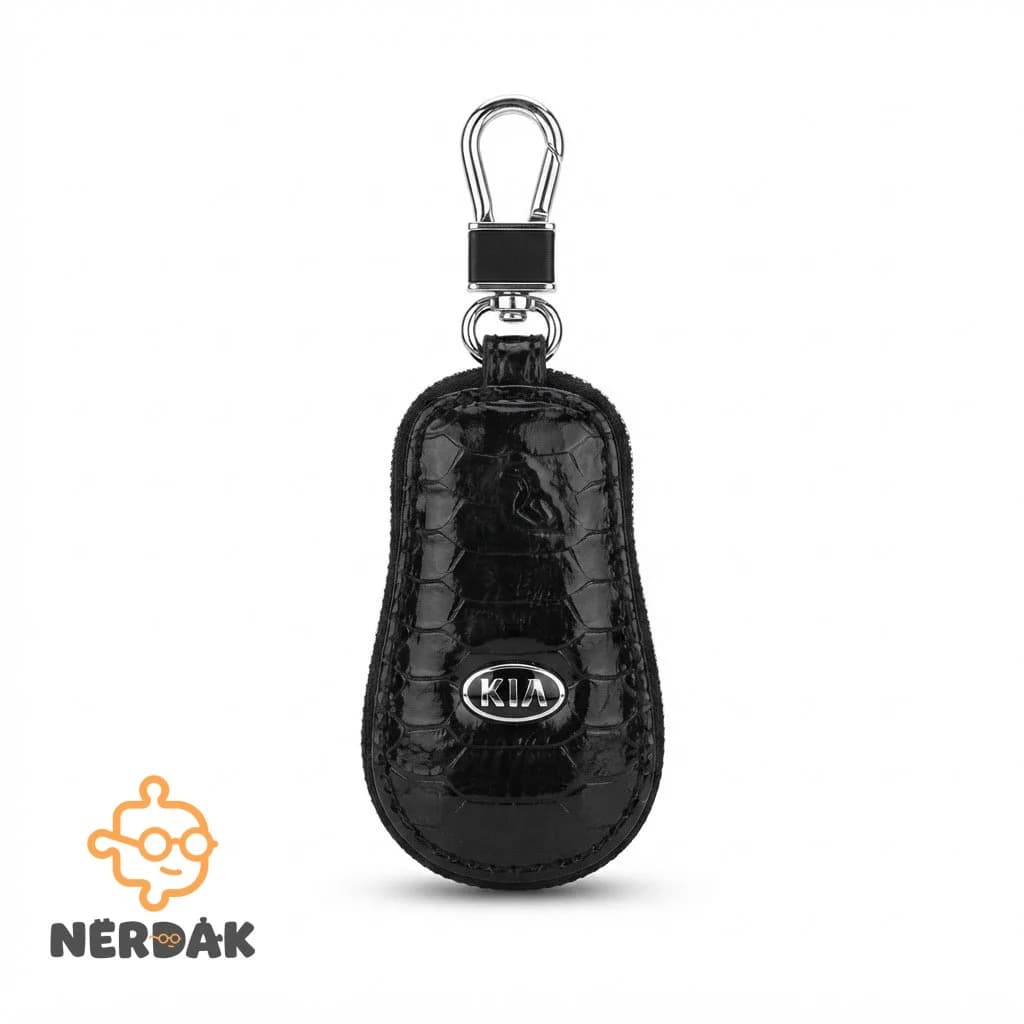کاور ریموت کی‌لس چرمی پوست ماری کیا (KIA) – مشکی براق کد 42072