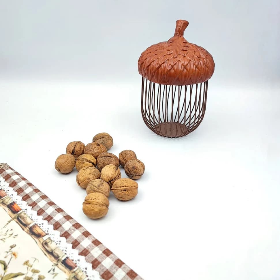 سبد و جا گردویی طرح بلوط — تصویر ۲