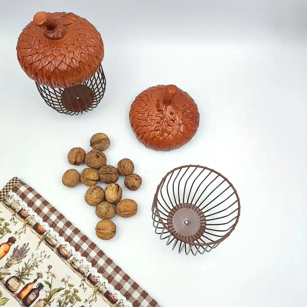 سبد و جا گردویی طرح بلوط — تصویر ۳