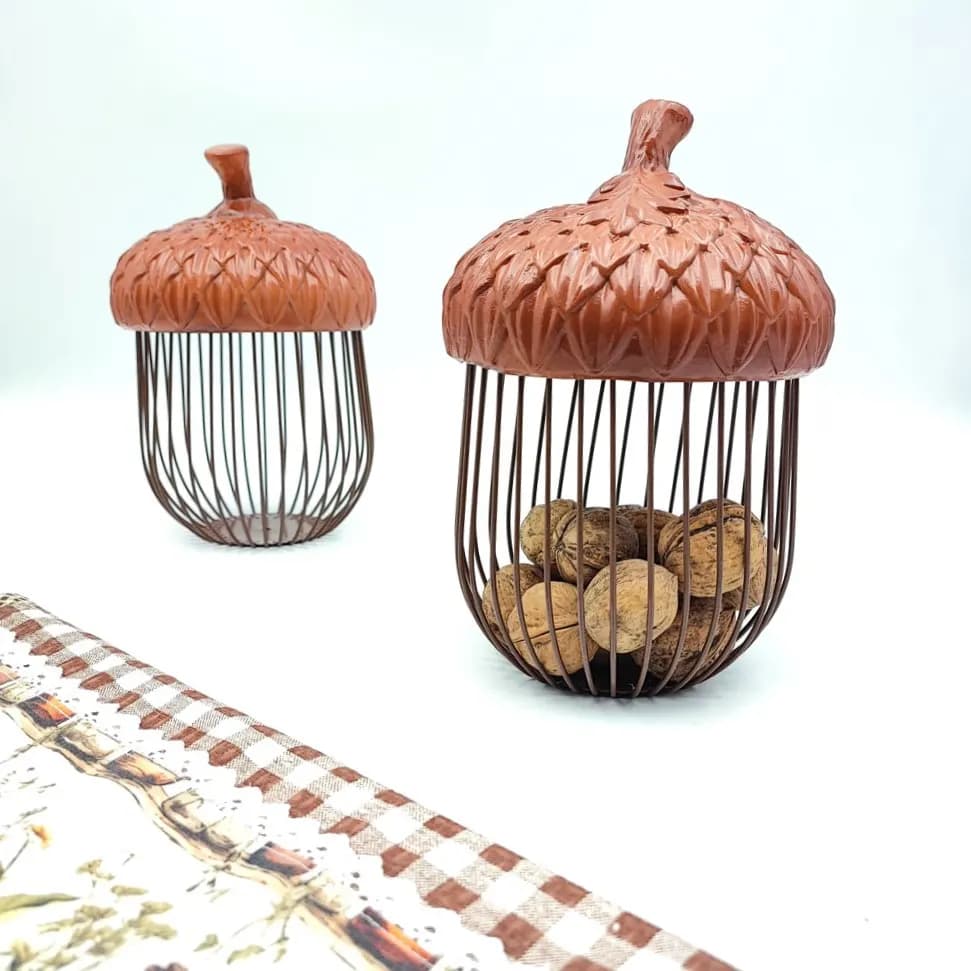 سبد و جا گردویی طرح بلوط