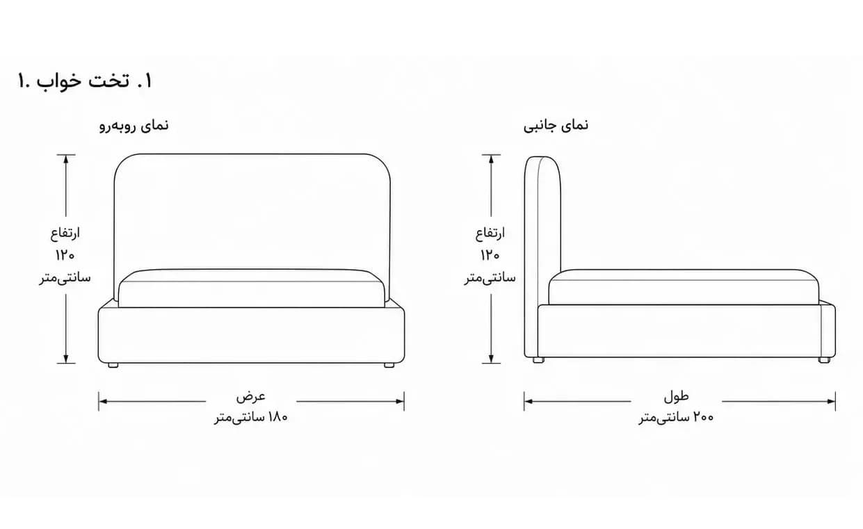 تخت خواب تک نفره مدل تدی ساده | طراحی مینیمال، کیفیت بالا و قیمت اقتصادی — تصویر ۵
