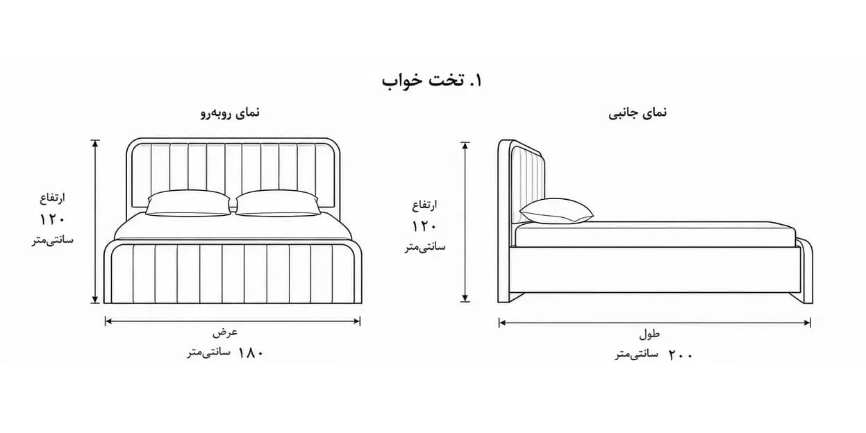 تخت خواب تک نفره مدل کارن | طراحی مدرن، کیفیت بالا و قیمت اقتصادی — تصویر ۴