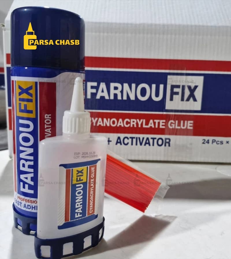 چسب 123 فرنوفیکس FARNOUFIX 400 میل | نمایندگی چسب 123 فرنوفیکس مخصوص سنگ و سرامیک و ام دی اف حجم 400 میلی لیتر کارتن 24 عددی ظرف نرم کارتنی و پالتی — تصویر ۷