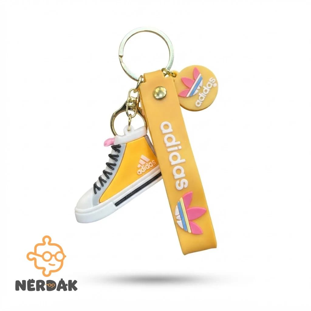 جاسوییچی سیلیکونی کتانی آل استار و آویز لوگو آدیداس رنگ زرد کد 84053