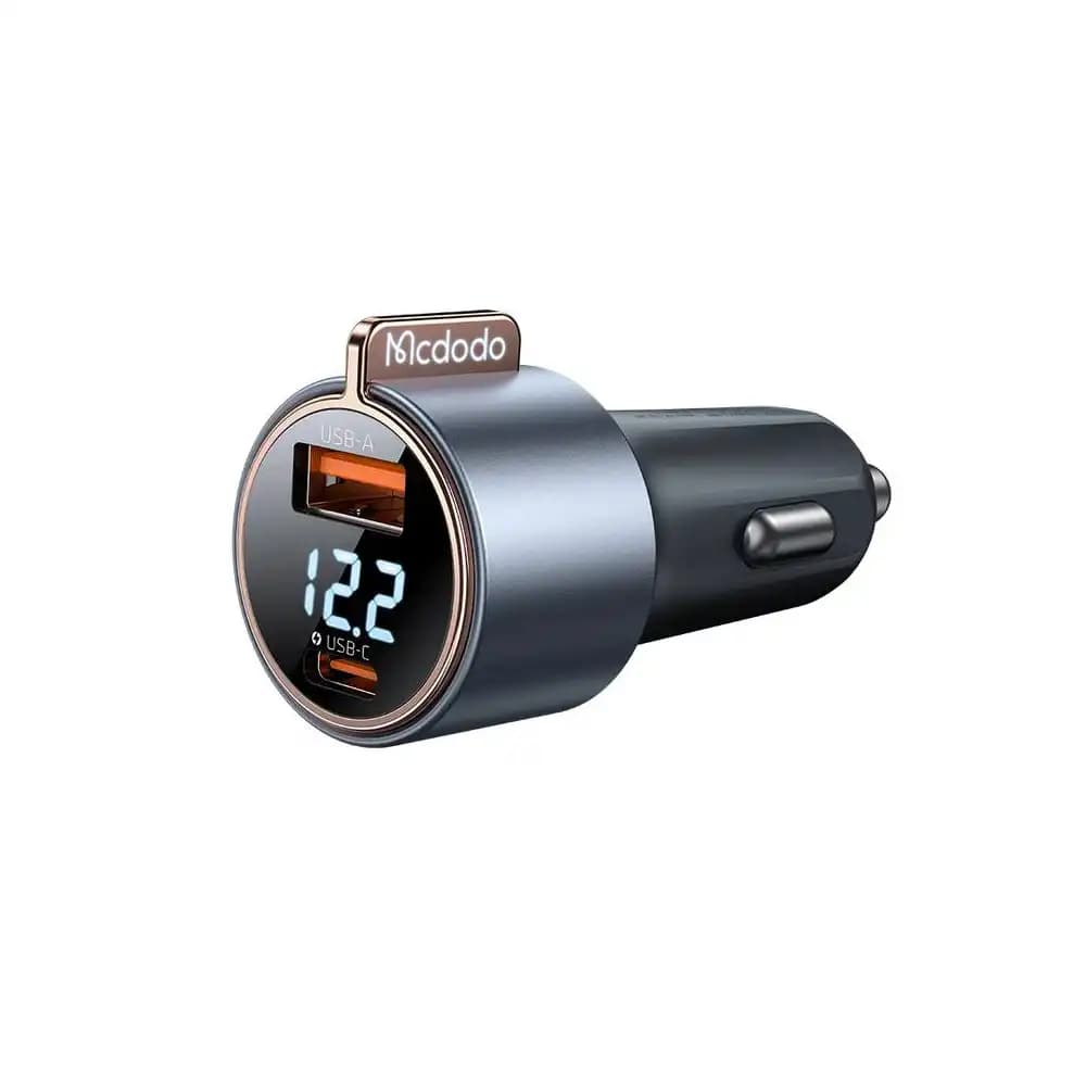 شارژر فندکی مک دودو 75 وات مدل CC-3690 | شارژر سریع دو پورت USB-C و USB-A