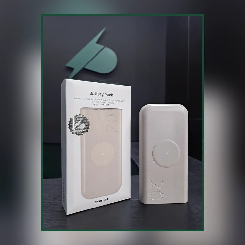 پاوربانک 20000 وایرلس 45 وات سامسونگ | شارژر همراه سه پورت USB-C با شارژ سریع Super Fast Charging — تصویر ۳