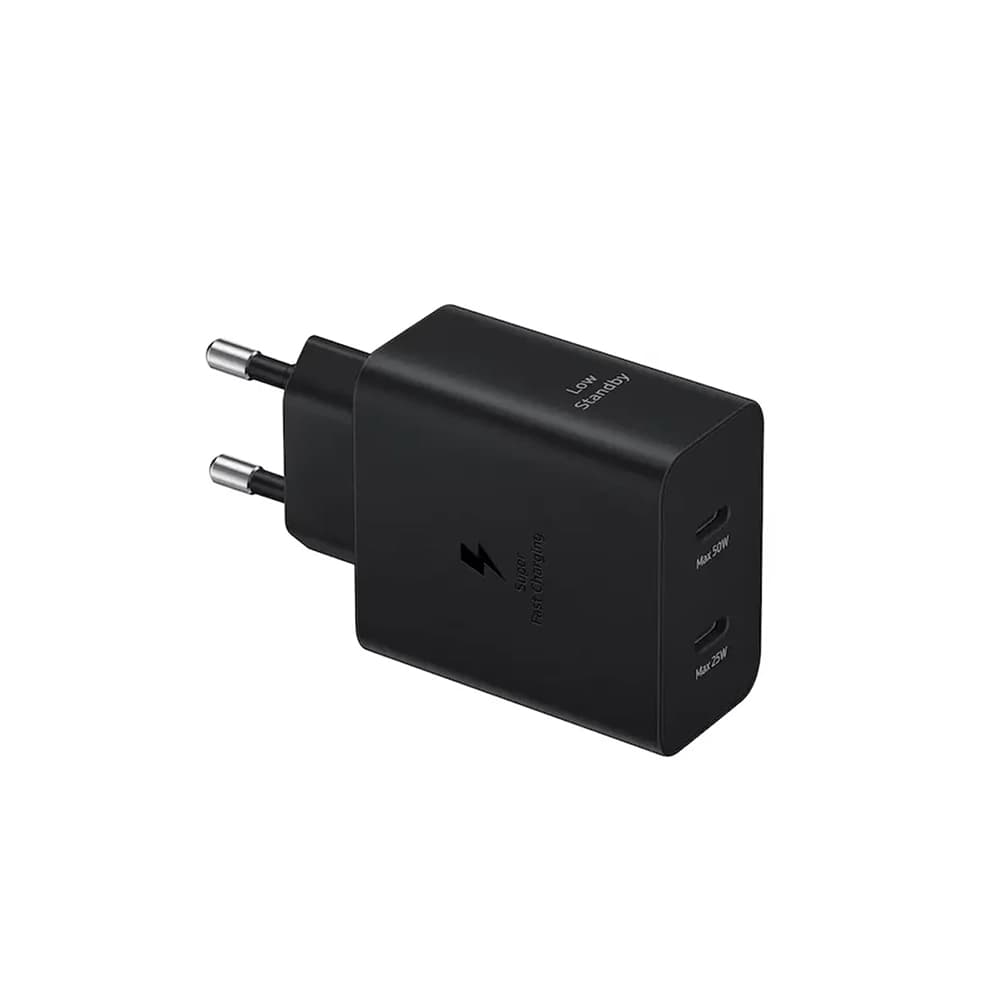 شارژر 50 وات سامسونگ اورجینال شرکتی | دو پورت USB-C همراه کابل 1.8 متری — تصویر ۴