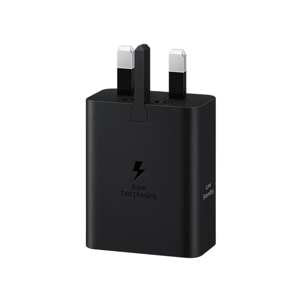 شارژر 50 وات سامسونگ با کابل 1.8 متری اورجینال چین | شارژر دو پورت USB-C با فناوری Super Fast Charging