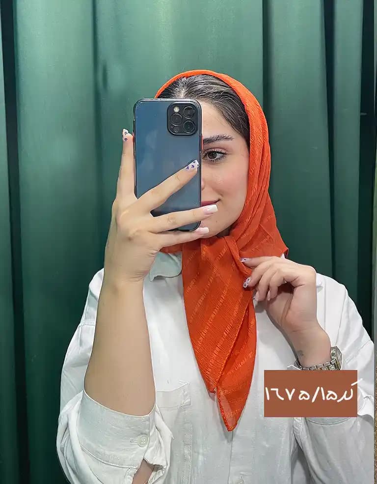 مینی اسکارف ساده رنگی کد 1675 — تصویر ۸