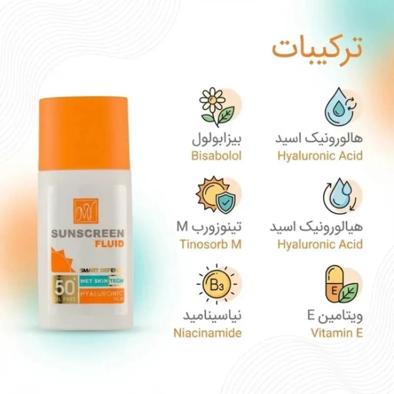 ضد آفتاب فلوئیدی هیالورونیک اسید مای SPF50 حجم ۵۰ میل — تصویر ۵