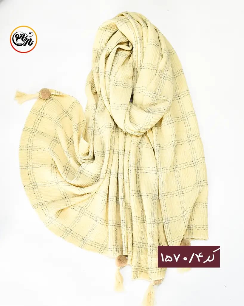 شال پلیسه چهارخونه کد 1570 — تصویر ۵