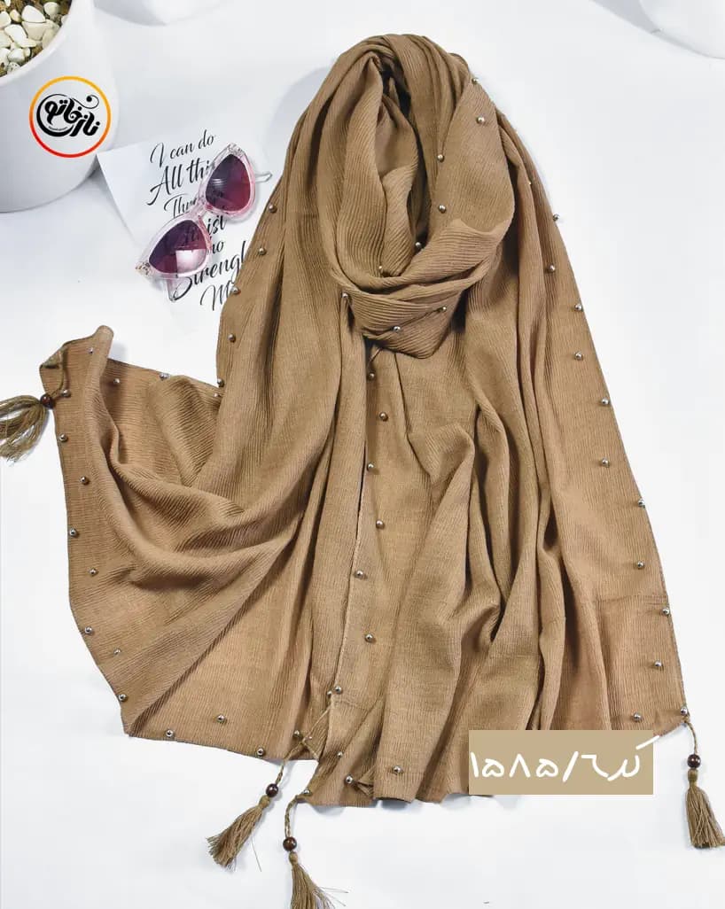 شال مروارید دار پلیسه کد 1585 — تصویر ۷