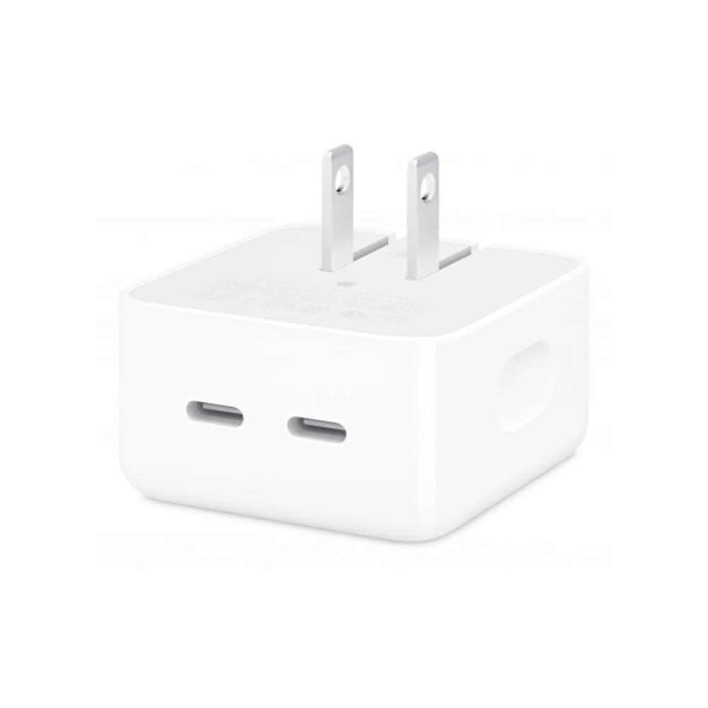 آداپتور ۳۵ وات اپل اقتصادی | شارژر USB-C دو پورت مناسب آیفون و آیپد — تصویر ۲
