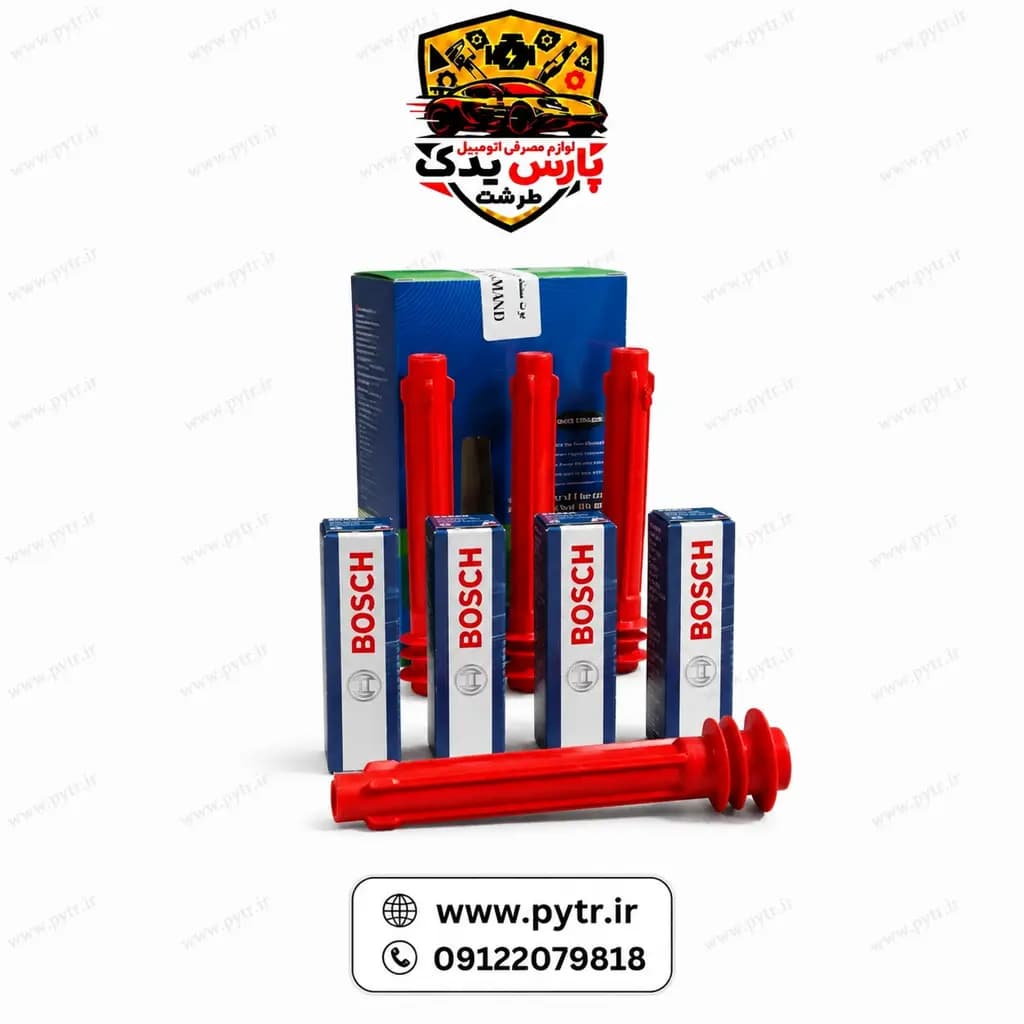 پک شمع و وایر سمند ملی EF7-سورن-دنا(شمع بوش +6 بهمراه بوت وایر تقویتی سمند ملی)
