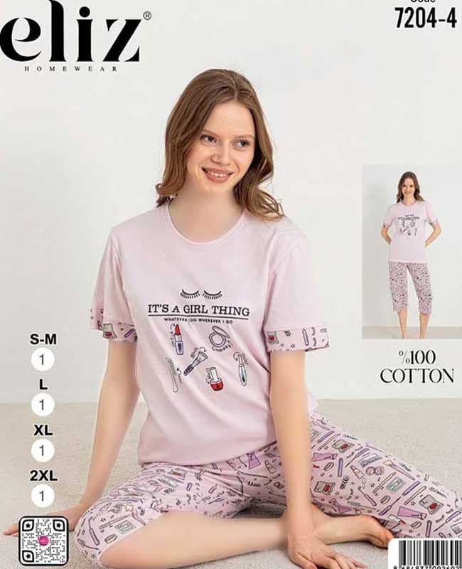 تیشرت شلوارک سایز نرمال eliz کد 4-7204 — تصویر ۲