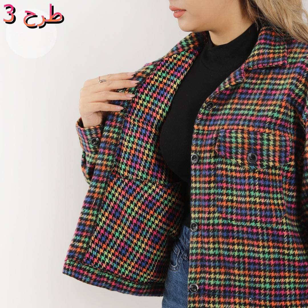 بامبر جکت چهارخونه پشمی – کد 179 — تصویر ۸