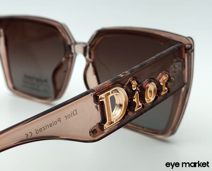 عینک آفتابی زنانه پلاریزه فریم مربعی برند Dior — تصویر ۴