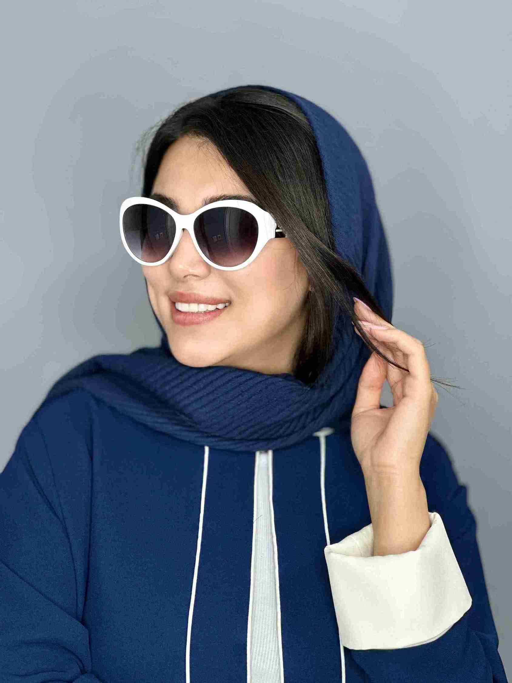 عینک افتابی اورجینال Dior دیور گربه ای زنانه سفید یووی ۴۰۰ — تصویر ۳
