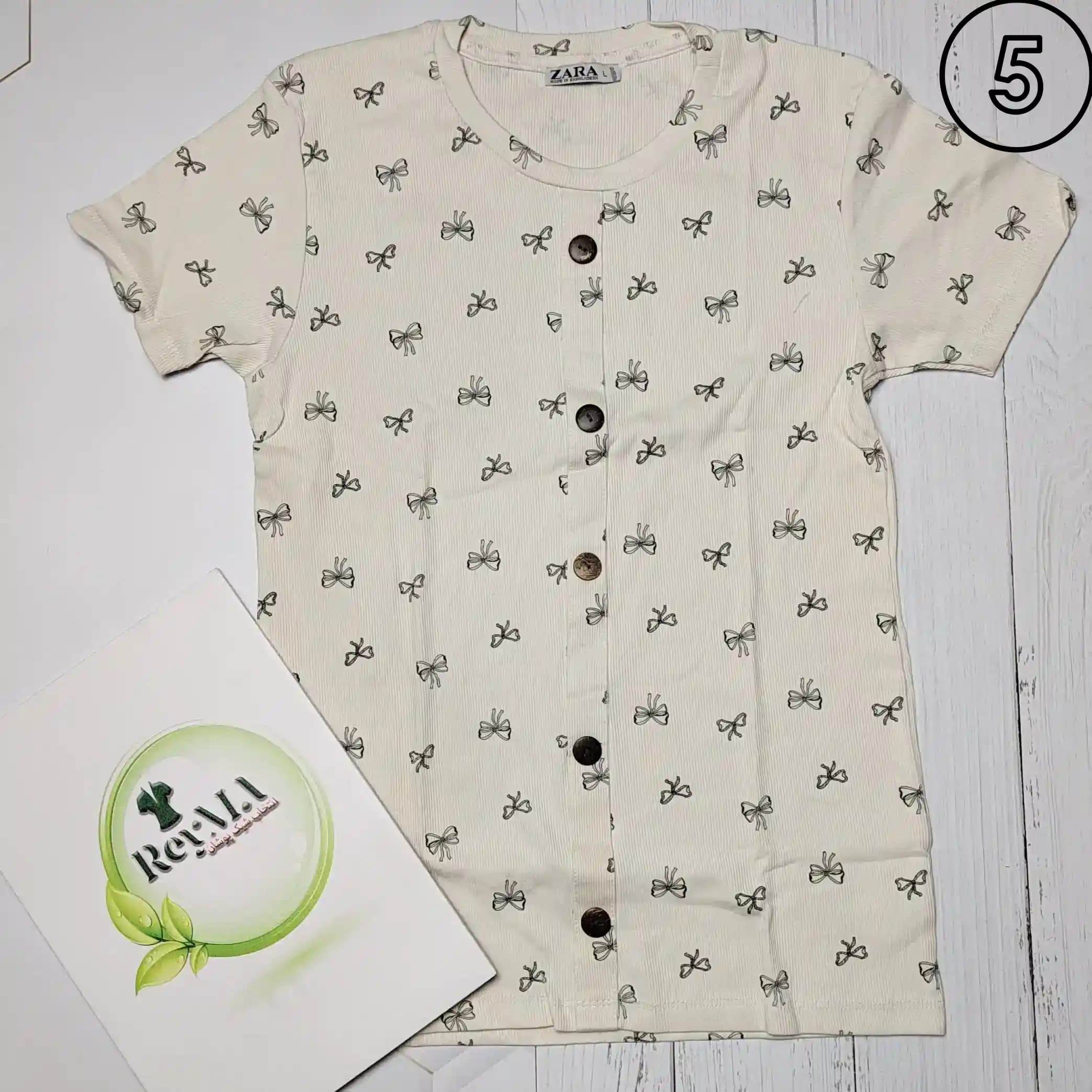 تیشرت کبریتی ZARA یقه گرد- کد 170 — تصویر ۷