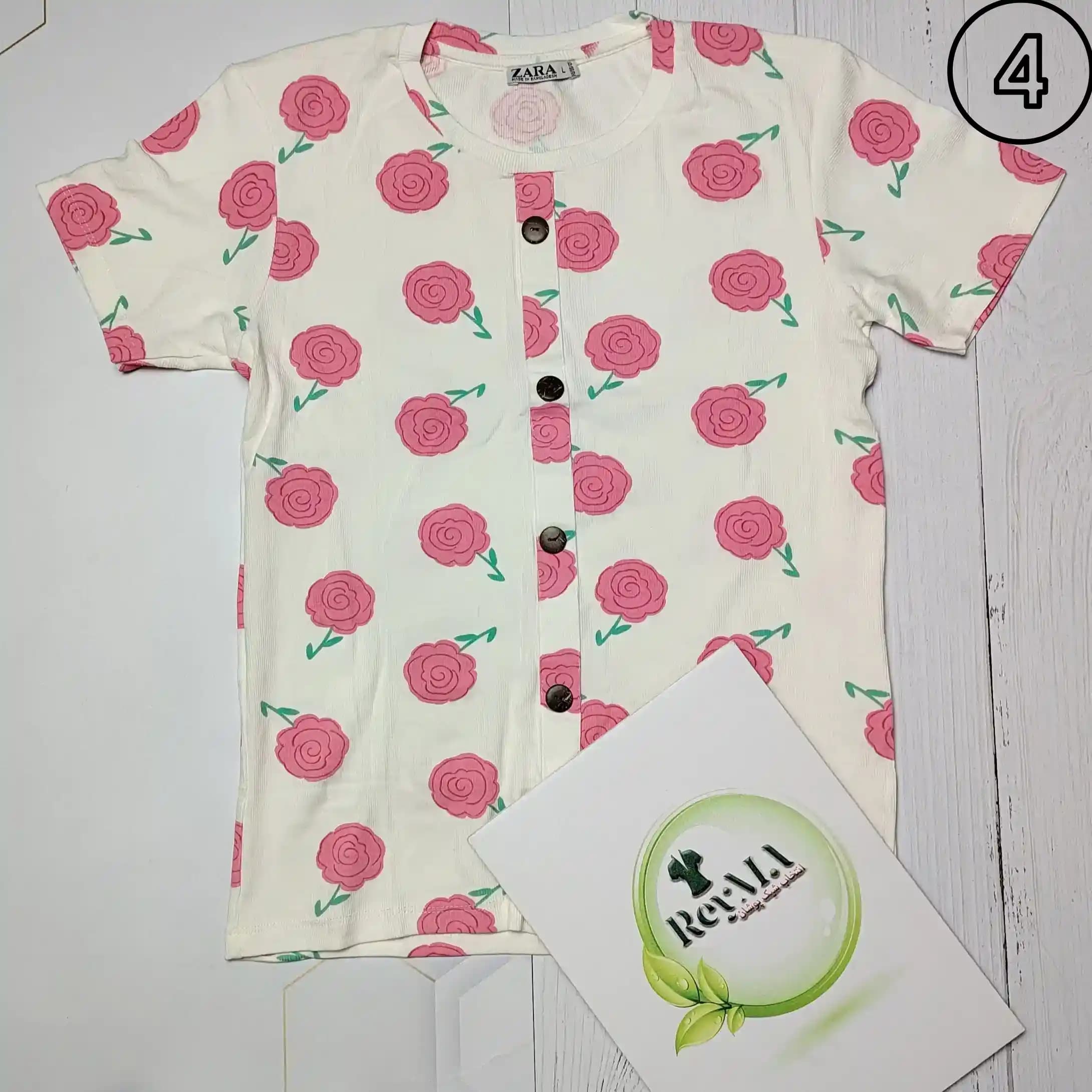 تیشرت کبریتی ZARA یقه گرد- کد 170 — تصویر ۶