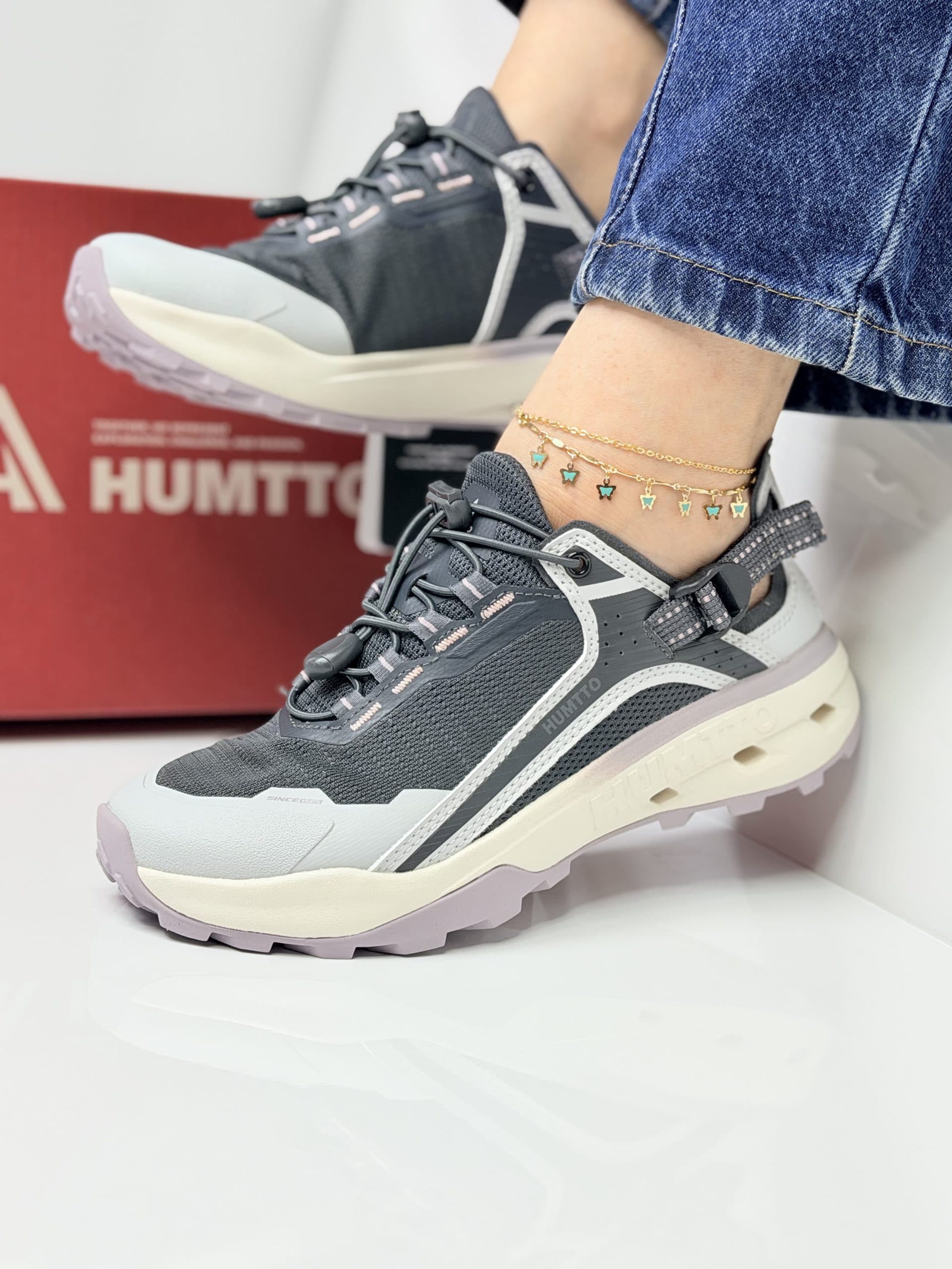 صندل پیاده روی هامتو مشکی خاکستری Hamto black gray Walking Sandals